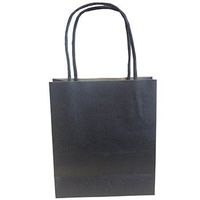 Small, Black, Eco-Friendly Kraft Paper Bags (50 Pack)