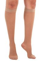 Made in The USA - Absolute Support 3XL Extra Wide Calf Compression Stockings -Sheer Plus Size Knee High Socks, 15-20 mmHg- Graduated Compression Hose for Women -Beige, XXXL, SKU: A101BE6