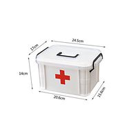 Small Size Double Layer Family Medicine Cabinets First Aid Kit Plastic Storage Pill Cases Household First Aid Kit Multifunctional Medicine Box Storage Boxes Organizer