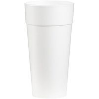 Dart 24J16 Drink Foam Cups, Hot/Cold, 24oz, White, 25 Per Bag (Case of 20 Bags)