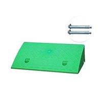 Plastic Wheelchair Ramp, Durable Non-Slip Pedal Pad, Parking Garage Threshold Ramp Outdoor Threshold Wheelchair Triangle Pad (Size: 50cm 27 11cm) (Color : Green, Size : 49.52713.5CM)