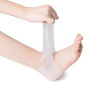 Faith Force Gel Heel Protectors[2 Pairs]-Silicone Sock Pads-Soft Heel Sleeves-Breathable Heel Cushion Pads-Women,Men Heel Protection Relief Pain of Plantar Fasciitis, Achilles Tendonitis Tendon, Heel