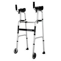 Adjustable Elderly Walker | Portable Folding Portable Wheelchair | Aluminum Alloy Material | Men and Women Lightweight Travel Aids | Can Bear 220 Pounds