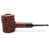 Mr. Brog Poker Tobacco Pipe - Model No: 107 Aged Walnut Crocodile - Mediterranean Briar Wood - Hand Made