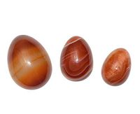 Gemstone Yoni Carnelian Yoni Eggs, Drilled, Small