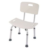 Byya Shower Chair with Back, Adjustable Height Shower Seat Stool - Anti-Slip Bathtub Seat Bench Lightweight and Durable,Supports up to 300lbs, for Elderly, Senior, Handicap, Disabled,White