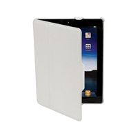 Amzer Shell Portfolio Case Carbon Fibre Texture for Apple iPad 2 - White (AMZ90813)