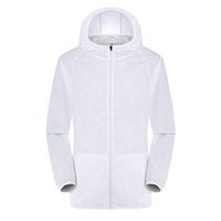 Amlaiworld Men Women Plus Size Tops Casual Jackets Windproof Ultra-Light Rainproof Windbreaker Top White