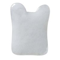 Ibnotuiy Jade Square Shape Gua Sha Scraping Board Multifunction Massage Tools for Spa Acupuncture Therapy (White)
