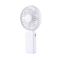 USB Fan Mini TechCode Portable Rechargeable Hand Fans USB Rechargeable Quiet Fan Adjustable Personal Fan 3 Adjustable Speeds Necklace Cooling Fan Lightweight Pocket Fan for Home, Office,Outdoor, White