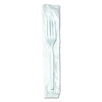 Dixie Individually Wrapped 6.31" Medium-Weight Polystyrene Fork by GP PRO (Georgia-Pacific), White, FM23C7,  (Case of 1,000)