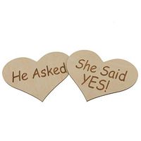 He Asked She Said Yes Romantic Wooden Sign Wedding Anniversary keepsake