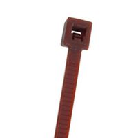 NTE Electronics 04-07501 Nylon Cable Ties, Standard, 50 lb. Tensile Strength, 7.56" Length, 0.180" Width, 0.052" Thickness, Brown (Pack of 100)