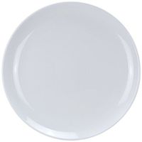 Yanco CO-1016 Coupe Pattern Round Plate, 16" Diameter, Melamine, White Color, Pack of 12
