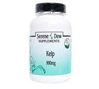 Kelp 900mg 200 Capsules Gluten Free 100% Natural. Serene Dew Supplements
