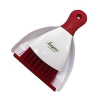 UGpine Brush Dustpan Set, dust Removal Dustpan, Desktop Household Desktop Sweep Mini-Set Broom, Plastic Hand-held Computer Brush (Rose red)