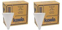 Konie Cups 10.0KRF Paper Cone Funnel Cups, 10 oz, White (Pack of 1000) (2-(Pack))