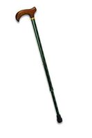 Men's Tartan Adjustable Cane. Blue & Green Plaid Aluminum Shaft. Solid Wood, Derby Handle. Unique!