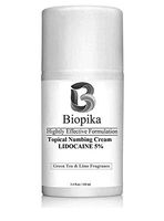 BIOPIKA, Topical Numbing 5% LIDOCAINE, Green Tea & Lime Fragrance, Local Anesthetic Provides Pain Relief and Prevention - Airless Pump, 3.4 Oz
