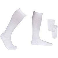 EvoNation Men's Coolmax USA Made Graduated Compression Socks 15-20 mmHg Moderate Pressure Medical Quality Support Stockings - Best Comfort Fit, Moisture Wicking, Circulation, Travel (Large, White)