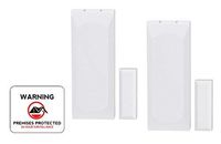 2gig by Linear DW10-345 Slim Wireless Door/Window Sensor for 2gig Alarms Systems (Linear LFSDWA01) - 2 Pack with Bonus 4 inch Security Decal
