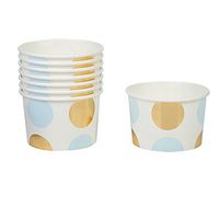 Neviti Blue Pink Gold Patternworks Paper Treat Cups (Blue Dots)