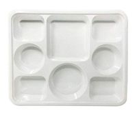 Quality Disposable Plastic Plates With 8 Compartments By Ekarro - Pack of 50 Pieces