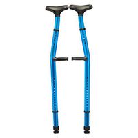 MYJZY Heavy Medical Underarm Adult Crutches(Pair),Bold Design Crutch Walker with Height Adjustable,Super Load Bearing Aluminum Alloy,Blue