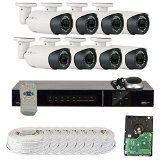 GW Security 8CH401HDSDI83T 8 Channel 1.3MP HD-SDI 720p Security Camera System with 12mm Varifocal Len HD Outdoor Cameras and 3TB Hard Drive (White)