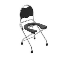 ZLSANVD Easy to Fold, Toilet Chair, Simple Shape, Stainless Steel, Strong and Durable, Elderly, Pregnant Woman, Shower Chair