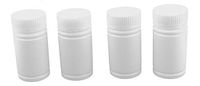 10PCS 20ML 20G 0.68oz White Plastic Empty Round Portable Solid Sample Powder Medicine Bottle Pill Tablet Holder Storage Case Container Box