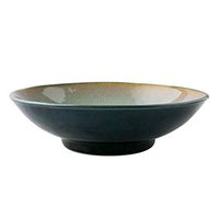 AXZHYX Bowl Japanese Tableware, Ceramic Salad Bowl, Rice Bowl, Creative Retro Shallow Bowl, Round Pasta Bowl, Ramen Bowl Home Hotel Tableware Home Noodles Boiled Fish Soup Bowl (Color : Black)