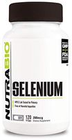 NutraBio Selenium (200 mcg) - 120 Vegetable Capsules