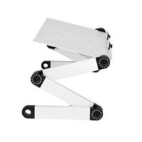 Laptop Stand for Bed YOSHIKO Foldable Laptop Desk, Foldable Standing Desk, Height Adjustable Cozy Laptop Table, Portable Bed Desk, Bed Tray for Couch and Sofa Silver