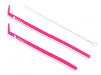 Koffie Straw PINK in both sizes (2 straws: 8", 10", and a brush)