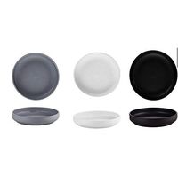 Bjzxz Porcelain Plate Set Ceramic Plate Western Dish Round Steak Dish Home Restaurant Dessert Shop Cafe Porcelain Plate 6 Pack