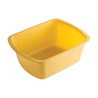 Rectangular Plastic Wash Basin 7 Quart with Graduations, Gold (10 Pack)