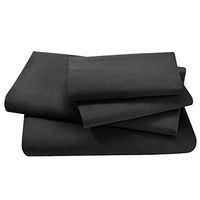 unbrand 1800 Comfort Super Soft Vivid Bed Sheet Set Flat Fitted DEEP Pocket Sheets 4PC/Black/California King