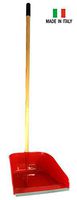 Uniware 38'' Long Wooden Handled Dust Pan King,38'', Made in Italy (Red)