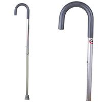 Carex Round Handle Aluminum Walking Cane for Women - Adjustable Walking Cane - Silver Color