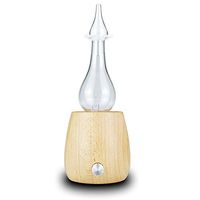 HXXXIN Wood Grain Glass Aromatherapy Machine Essential Oil Diffuser Small Home Office Bedroom Silent Freshener Air Purifier,Beige