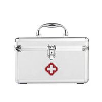 First aid kit LCSHAN Household Medicine Box Family Should Be Emergency Storage Portable Aluminum Alloy (Size : 10 inches)