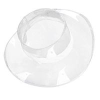 Meidexian888 Transparent PVC Rain Hat,Women Soft Plastic Clear Headgear Sun Visor Cap PVC Transparent Jelly Bucket Hat (White)