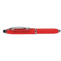 Acurit 3-in-1 LED Penlight with LED Light, Large Diameter Barrel Pen, Touchscreen Stylus All in One - Red