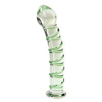 RAFF028 All Natural Mini Small Smooth Double Ended Sided Headed Crystal Clear Glass Stick for Women Men Female Male Beginners