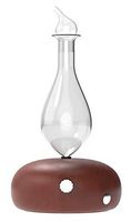 Droplet Nebulizing Diffuser - Waterless diffuser For Essential Oils Aromatherapy - Wood Base, Glass Top - Fills Big Rooms In Minutes With Organic Aromas - Two Scents by VINEVIDA (Red Wood)