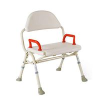 AIAIⓇ Fold Elderly Bath Stools - Height Adjustable Non Slip Strong Construction Stability Support Durable Rubber Feet for Disabled Mentally Retarded Person Pregnant Woman Child