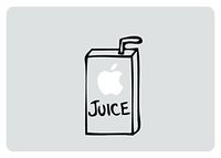 Apple Juice MacBook Decal, Fits 11"/13" Air and 13"/15" MacBooks - 15 Color Options