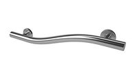 Lifeline Home Mobility Grab Bar - Wave Design | Right Hand | Stainless Steel | 18 Inch