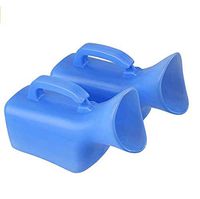 2PCS Blue Portable Bedridden Female Urinal Bottle Women Emergency Plastic Pee Potty 800ML for Car Travel Traffic Jam Outdoor Camping